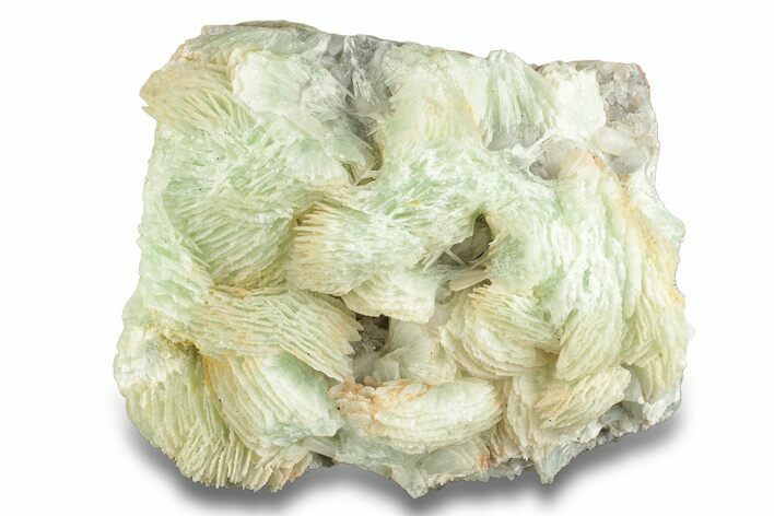 Green, Bladed Prehnite Crystals with Quartz - Morocco #255513